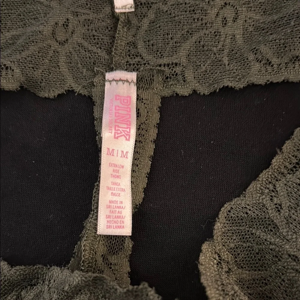 Victoria's Secret Dark Green Lace Thong - Picture 3 of 3